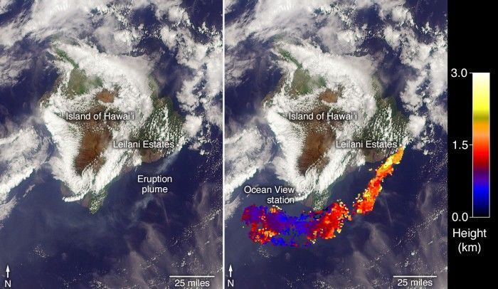 NASA Terra卫星:从天空视角看基拉韦厄火山爆发