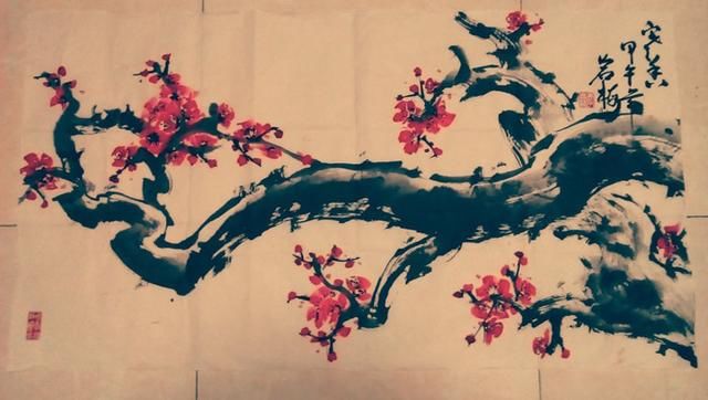 一剪寒梅傲水墨:写意梅花情趣女画家李岩梅ml多少风霜合适灌肠图片