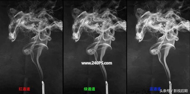 鬼工老师Photoshop使用通道工具抠出烟雾和烟
