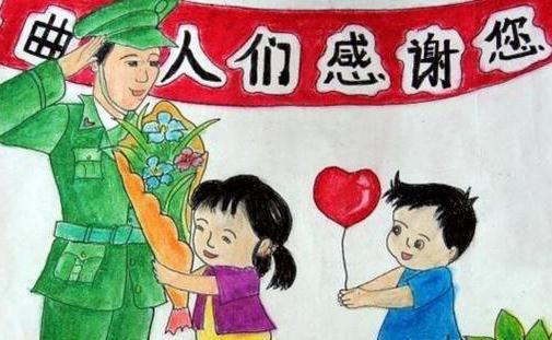 关于八一建军节儿童绘画怎么画 可爱的军人儿童画