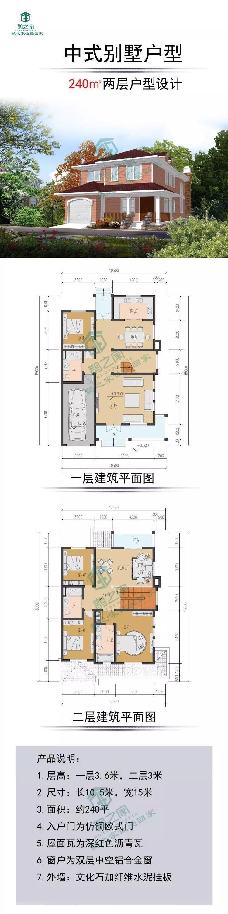 令人惊艳的五套最美乡村别墅户型+平面图纸