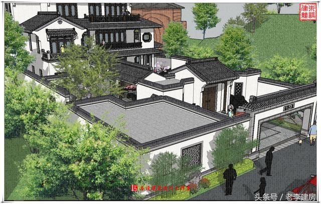 农村中式宅院，建房不再千篇一律，建一栋乡村里的出众美宅！