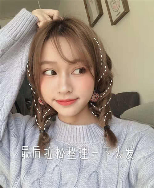 不用编发也能扎出慵懒感麻花辫,学生党最爱,保
