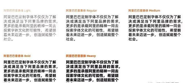 里巴巴发布品牌定制字体阿里巴巴普惠体