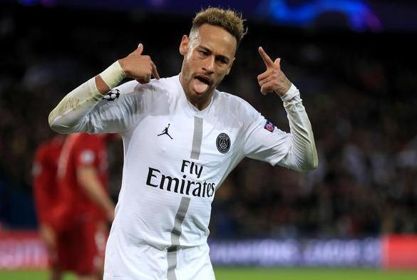 欧冠-内马尔进球 巴黎半场2-1领先利物浦