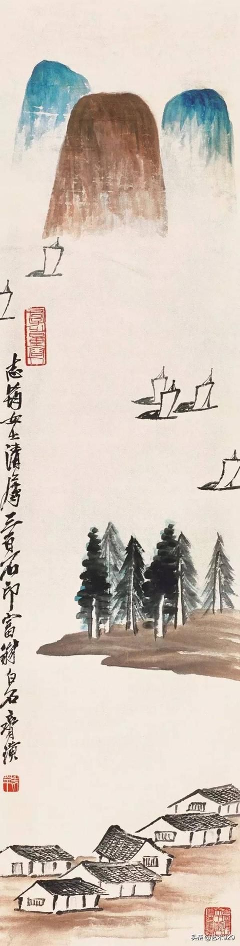 齐白石最富诗情画意山水57幅赏析