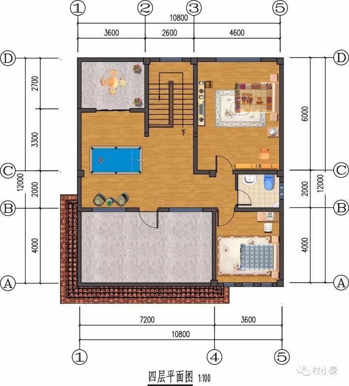 11mx12m带地下室四层别墅，适合乡村大家庭居住的经典之作