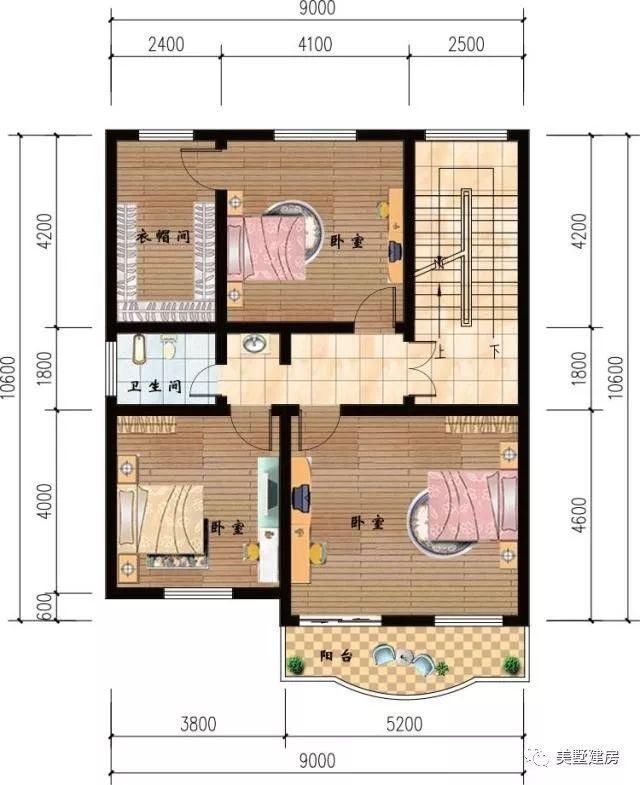 现代简约风格新农村11x12米三层自建房图纸