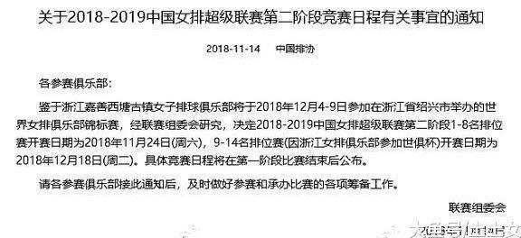 女排联赛八强赛赛程出炉! 网友: 天津、北京最