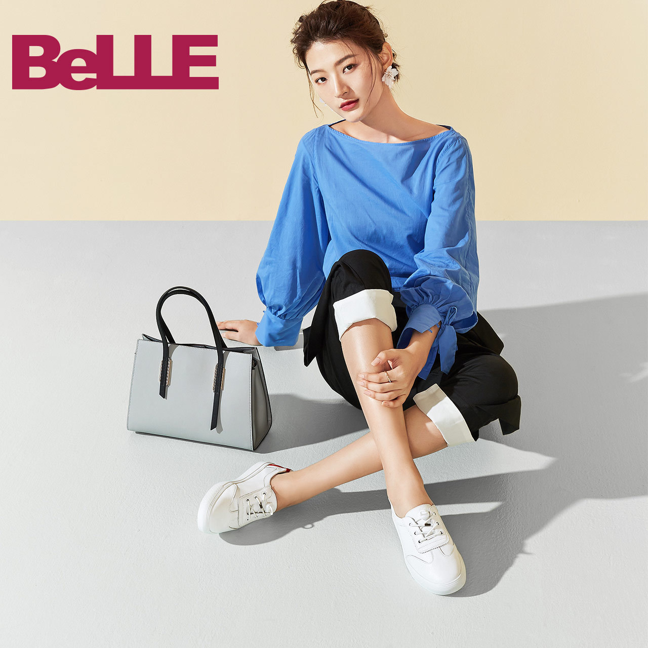 领券50元后448元-Belle\/百丽女鞋小白鞋2018秋