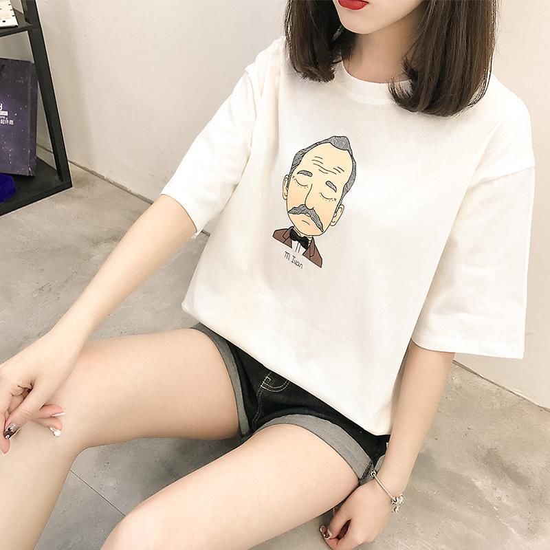 温度一度升高,18年新款短袖T恤,搭配短裤半身