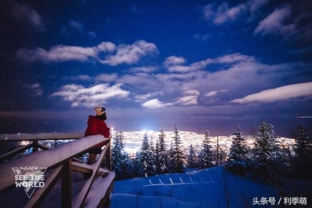 【纳尔维克镜头】夜晚坐缆车去顶峰观景