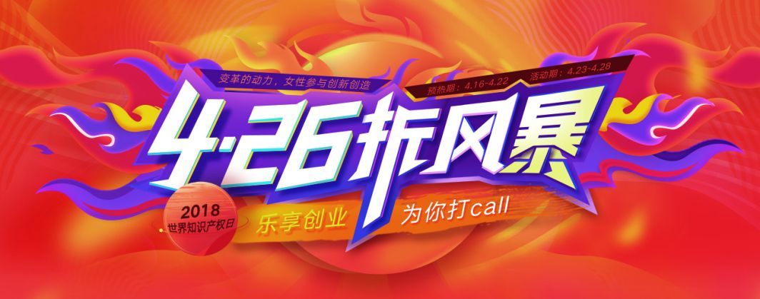 5000万投线下:猪八戒网知识产权4.26活动广告