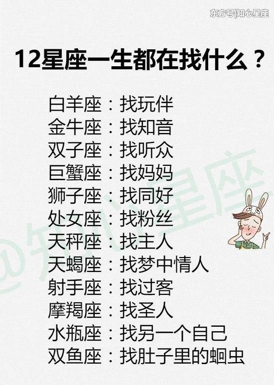 12星座一生都在找什么？