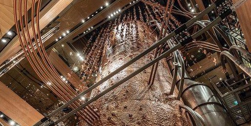 星巴克全球最大旗舰店落脚东京,打造4层高铜制