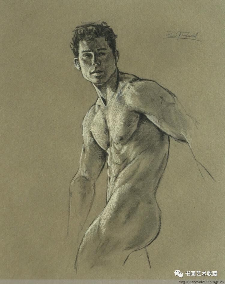 美国画家Ron.Griswold的男人体素描