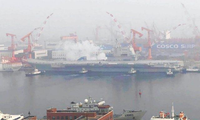 独家高清图：国产航母海试！