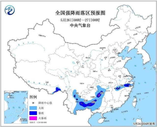 暴雨黄色预警继续：四川南部等地有大到暴雨