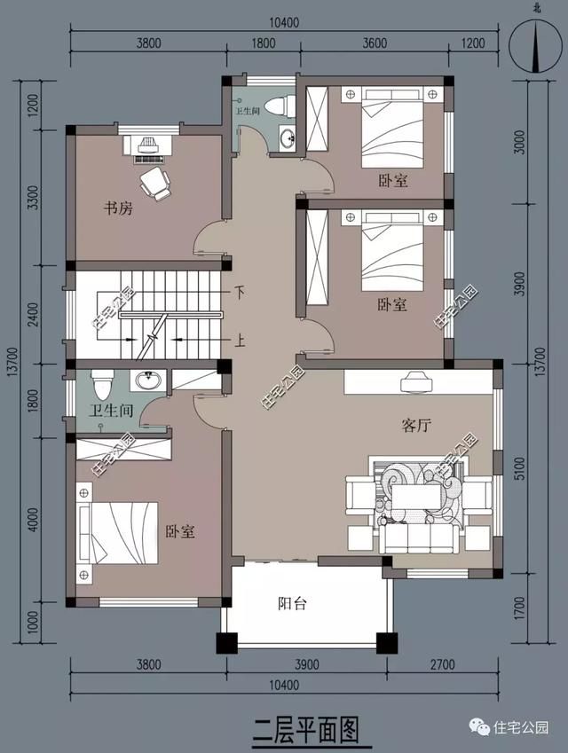 绝佳的农村别墅，10X13米4层小洋楼，带车库有阁楼，生活很舒适!