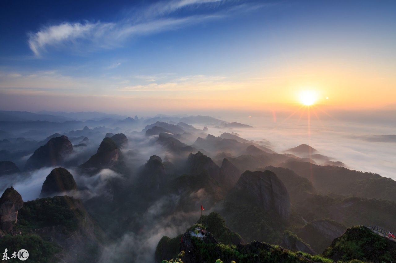 湖南邵阳崀山日出