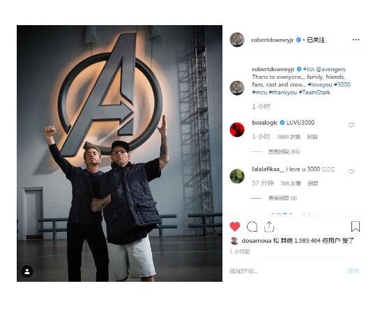 钢铁侠发文致谢 网友:爱你3000遍 谢谢你让我的