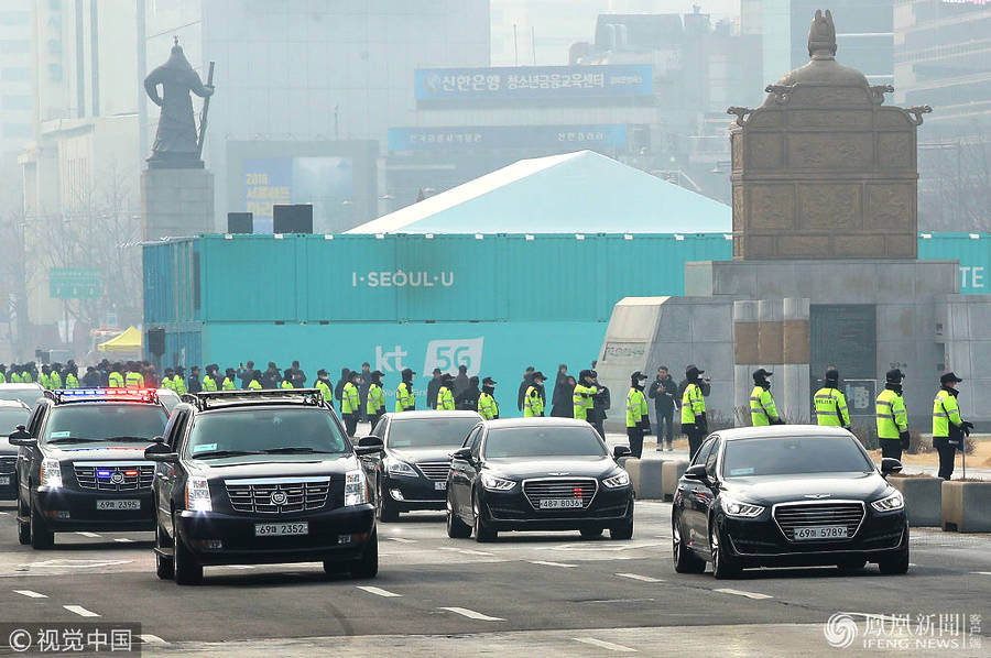 朝韩国家元首会面 警察全城筑人墙护卫