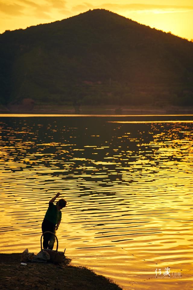 晚霞满天金湖面 夕照渔家归如歌美丽乡村下峪游之三