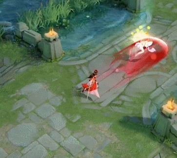 露娜一生所爱局内展示,走路御剑飞行,击杀敌人