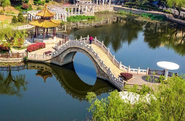 青岛这个公园颜值高：柳湖绿如蓝 碧水秀春色