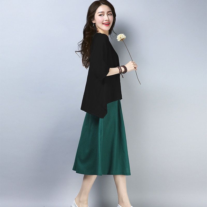 微胖还爱出汗的女人,夏天多穿棉麻连衣裙,轻薄