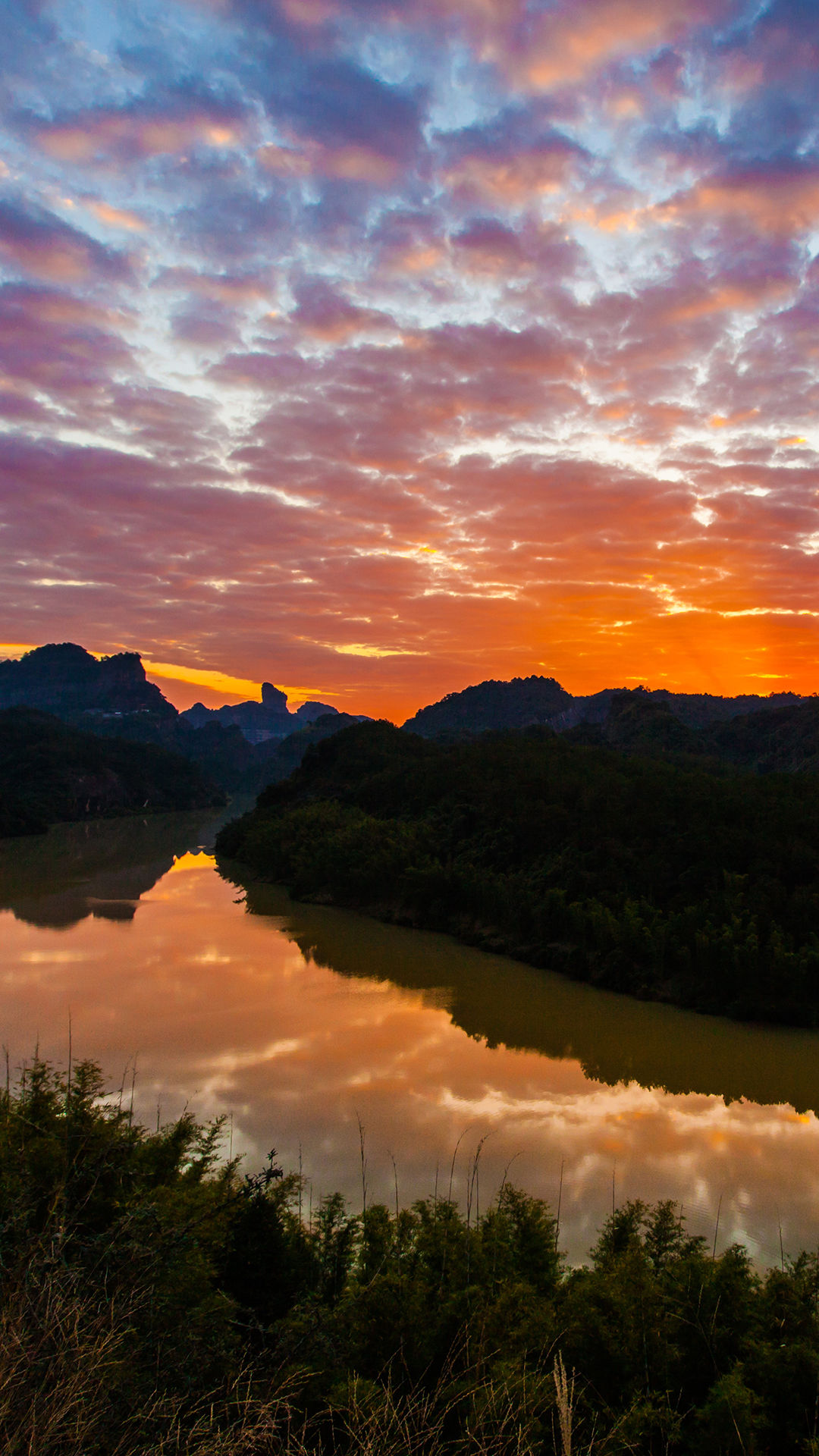 15张手机高清壁纸,独家发布水上丹霞美景,iPh