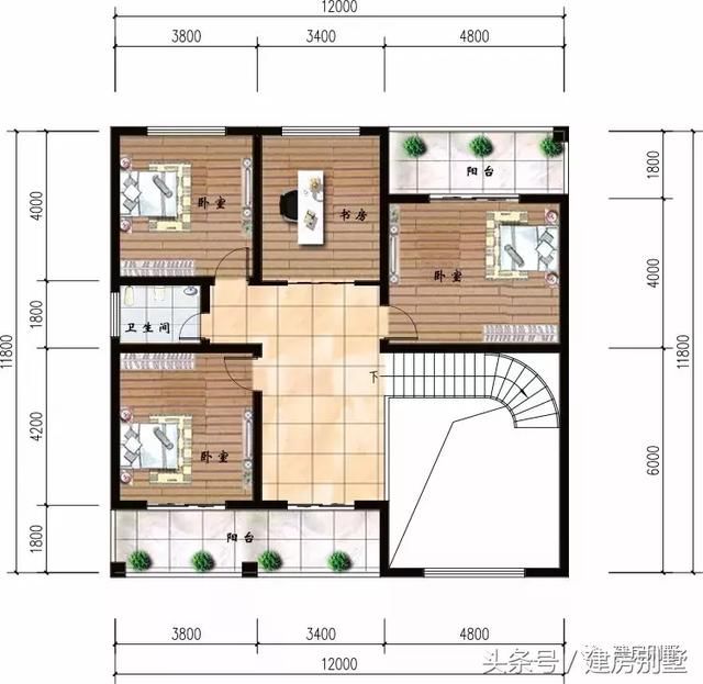 造价18万的3款两层别墅，布局方便实用，建不建房都要收藏