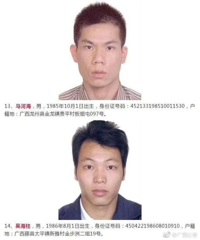 20名在逃毒品犯罪嫌疑人,看见他们请报警!