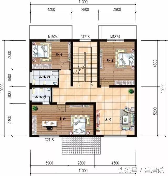 3款漂亮小洋房户型，农村建造这样的房子才最值得