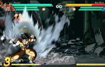 龙珠斗士z雅木茶演示 狼牙风风拳暴打黑悟空