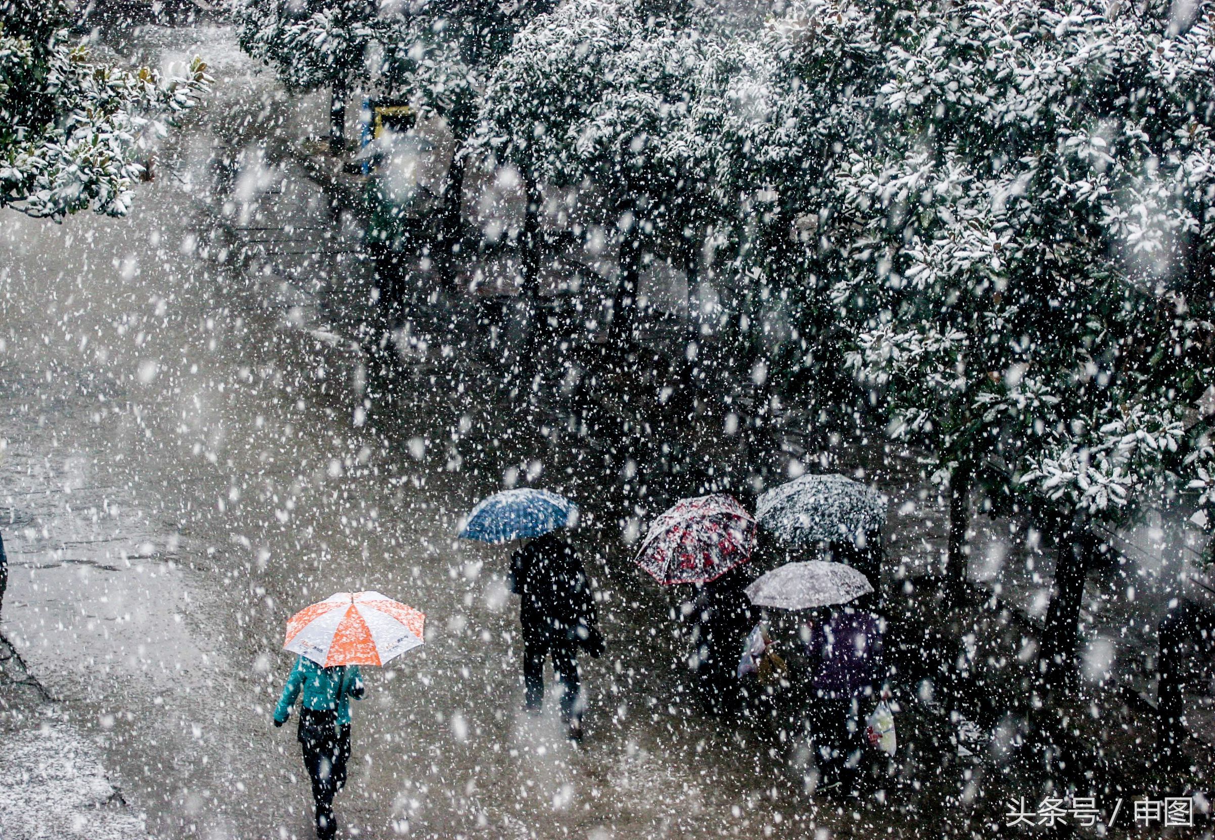 下雪啦!2018年的第一场雪来的有点猛,超过历史同期极值