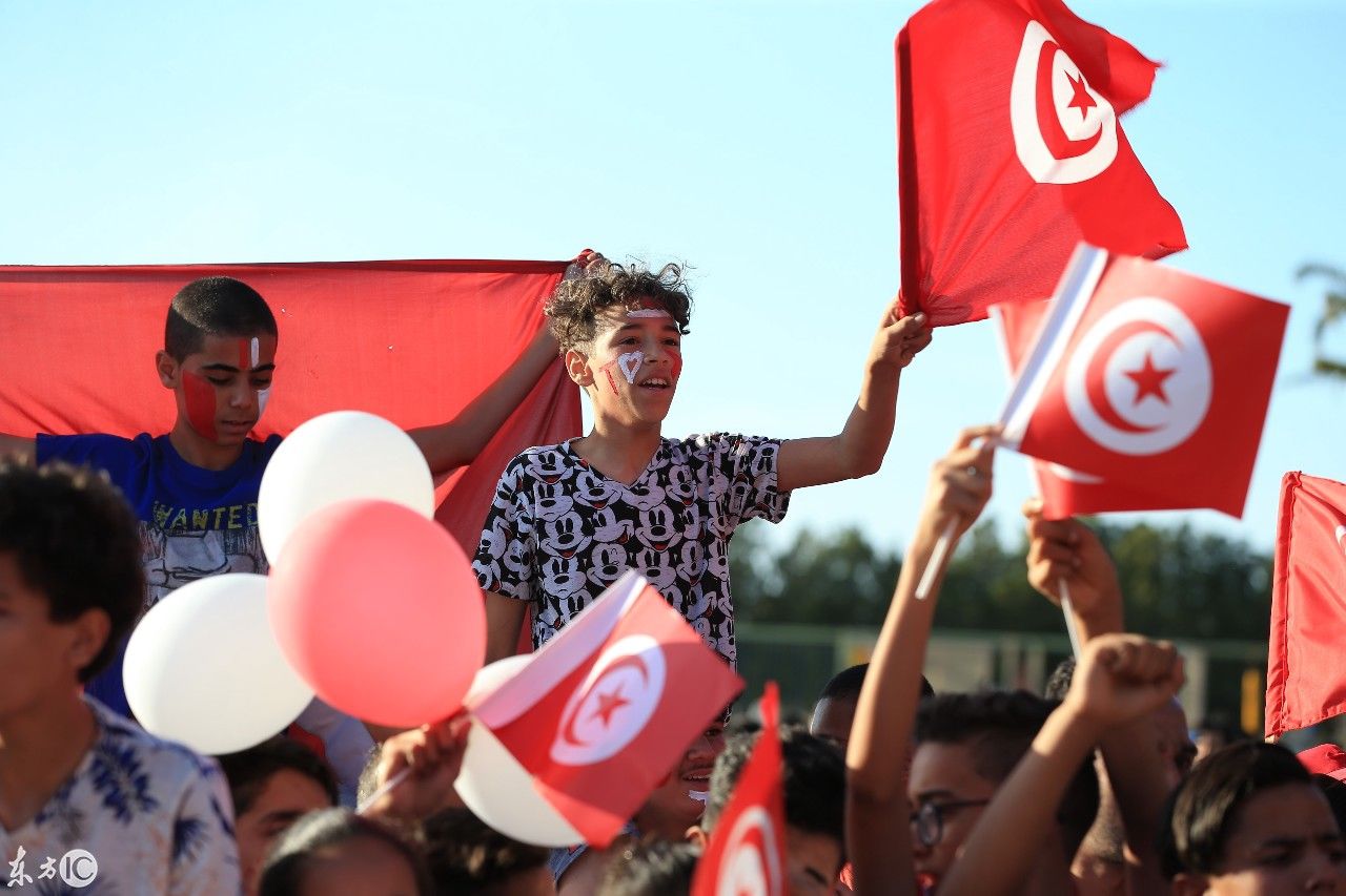 2018世界杯,英格兰大战突尼斯,捧场的球迷们