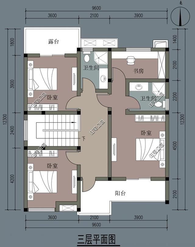 新农村10米面宽建房子，入户车库要不要？两套方案含平面图