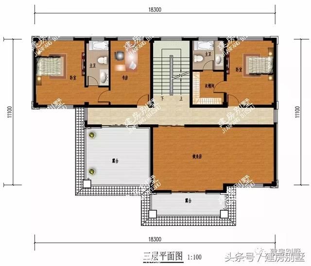 返乡建豪宅首选三层农村别墅户型，建成后就是村里最耀眼的那栋