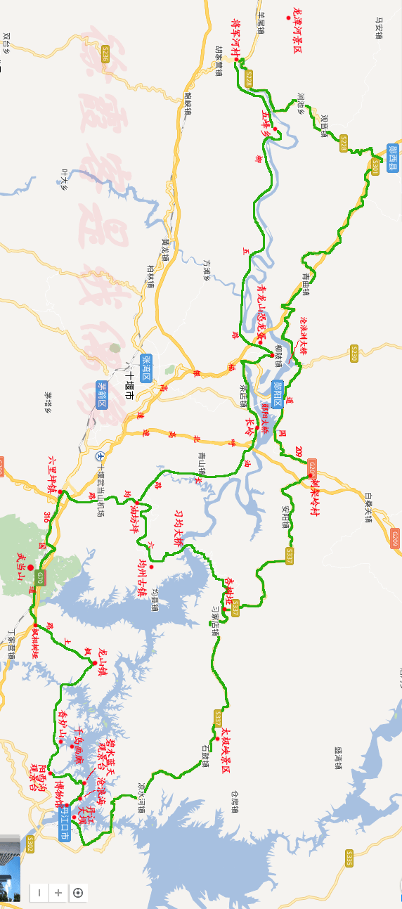 史上最详细的环丹江口水库最美公路路线图及景点介绍图片