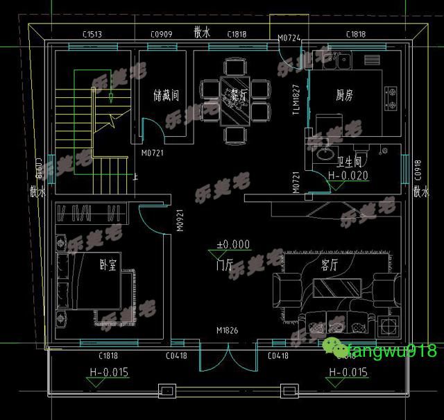 3款标书实用图纸自建房二层设计别墅房屋图纸有里面经典吗施工农村图片