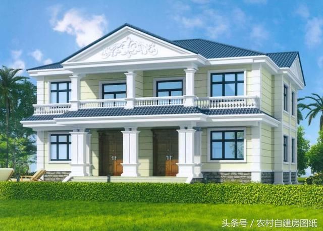 16X12米二层别墅面积,带堂屋,家有二胎分家不别墅小双拼一层图片
