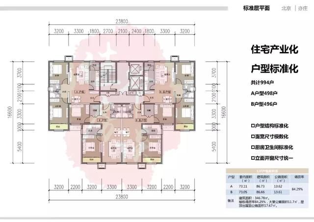 又一共有产权房户型曝光！得房率高达84% 真心赞