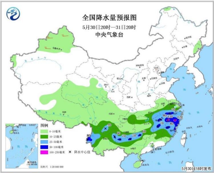 江南中东部等地有暴雨 华北东北将有高温天气