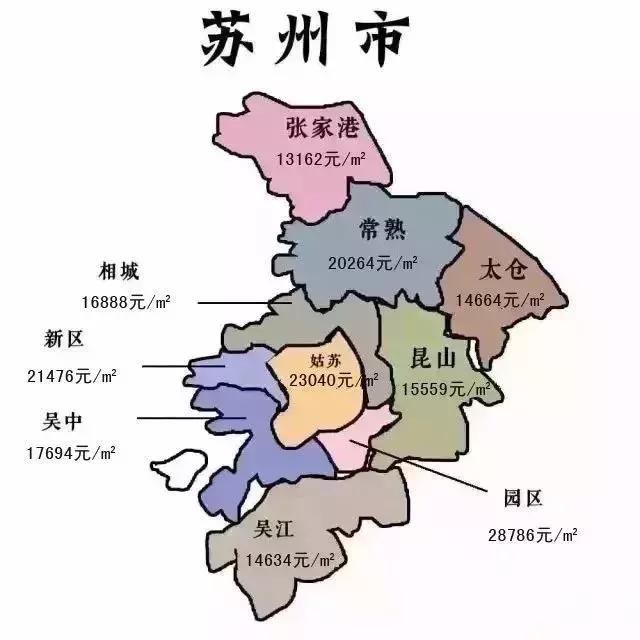 5月江苏13市及其辖区房价地图出炉！淮安的房价排在……