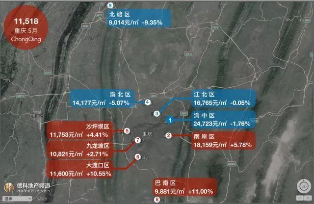 最新！5月18座热门城市房价地图公布！武汉房价又涨了