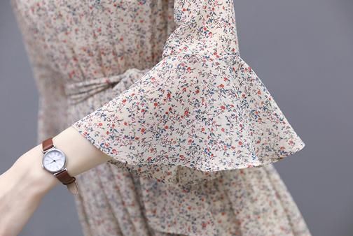 2018新款连衣裙飘逸雪纺与蕾丝结合,质地细腻