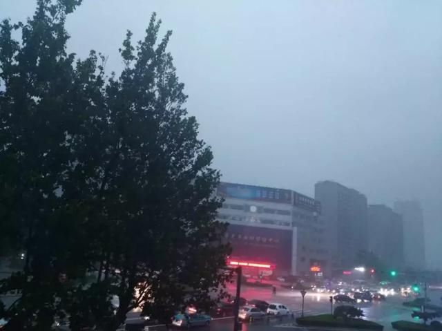 黑云压城！疾风骤雨突袭寿光