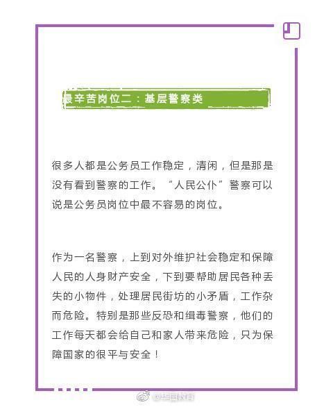 十大最辛苦的公务员岗位诞生!除最后一个报名之前要想清楚!