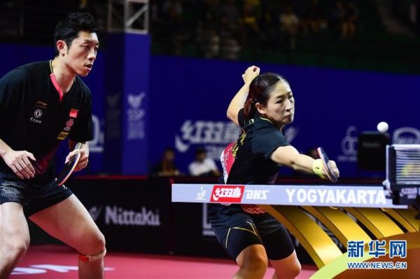 乒乓球亚锦赛刘诗雯许昕